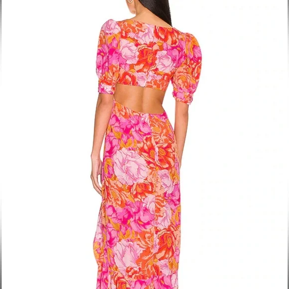 Lovers + Friends Pink and Orange High Low Dress - Picture 2 of 3